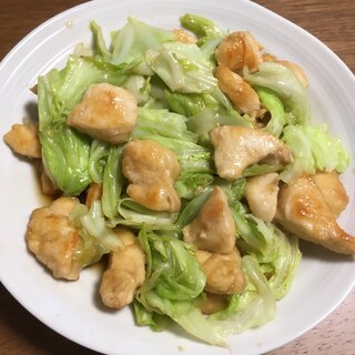 鶏むねとキャベツのオイスターソース炒め